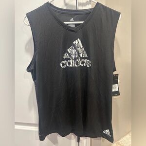 Women Adidas Tank Top Black Logo Large NWT